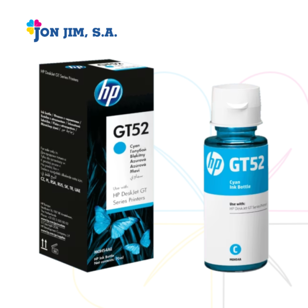 Botella de Tinta Cyan HP GT52 M0H54AL