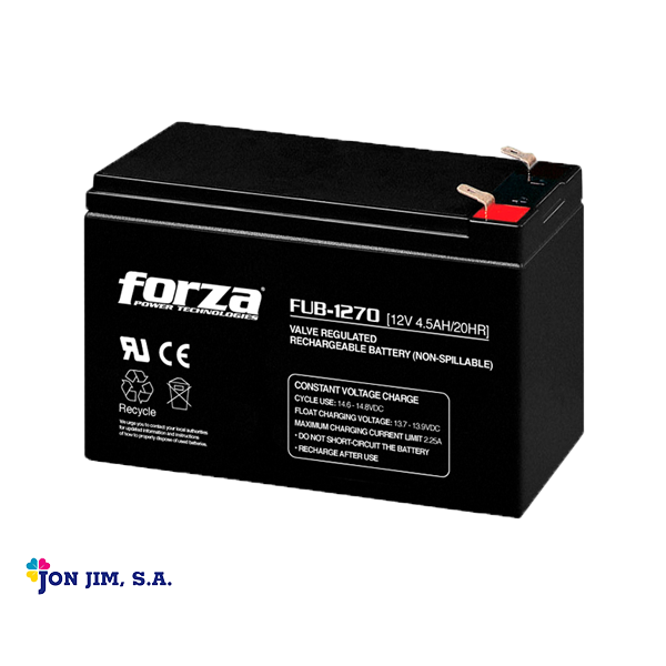 Batería Forza 12V 7Ah (FUB-1270) - JON JIM, SA