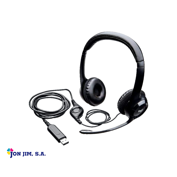 Auriculares USB negros con micrófono Logitech H390