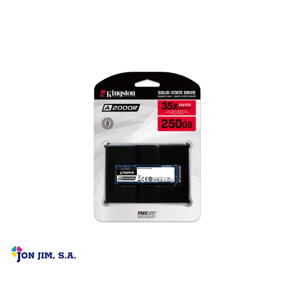 célula lavar cirujano Disco SSD Kingston 250GB M.2 A2000 PCIe (SKC2500M8) - JON JIM, SA